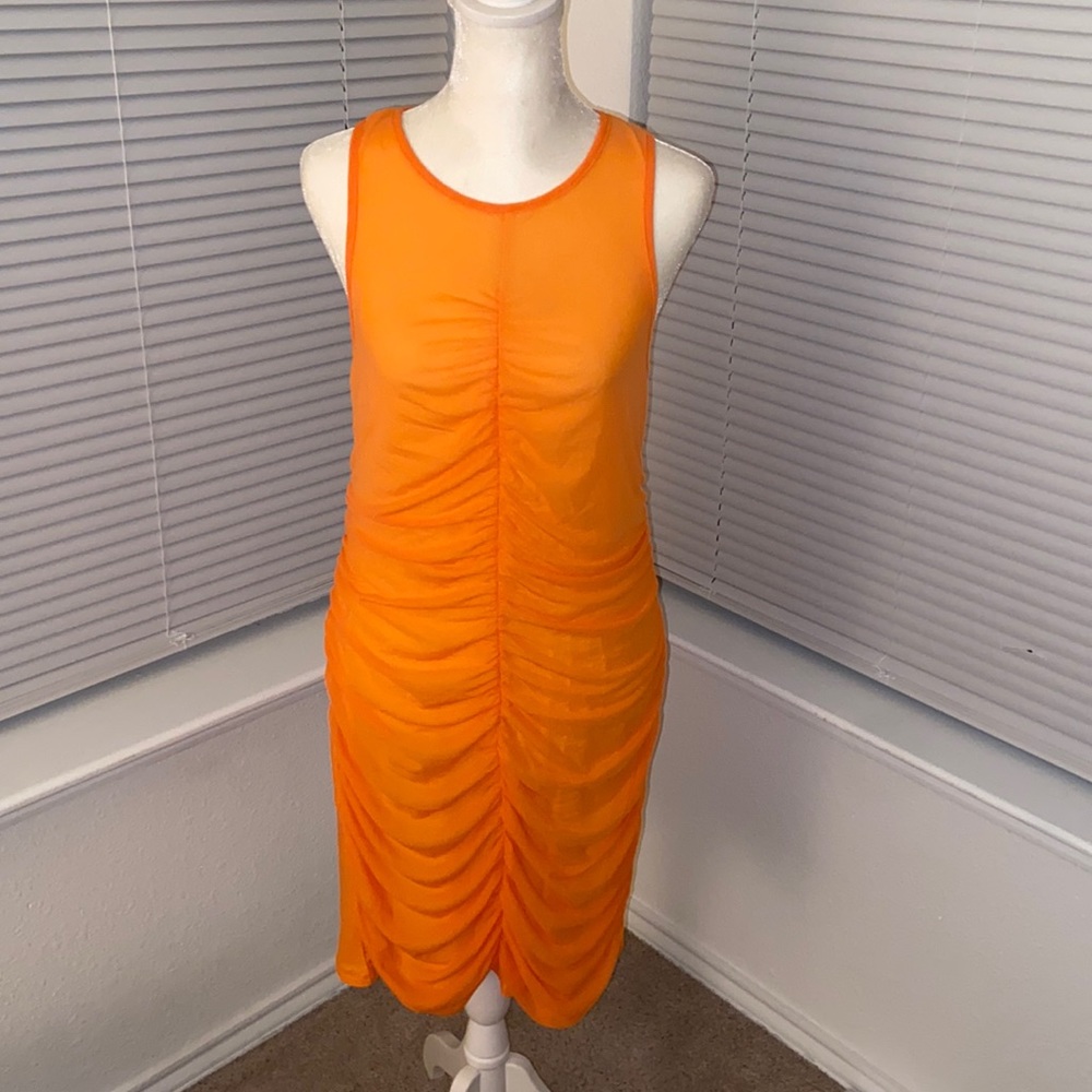 🧡 🍊Mesh bodycon dress size XL (12) 🧡🍊 NEW